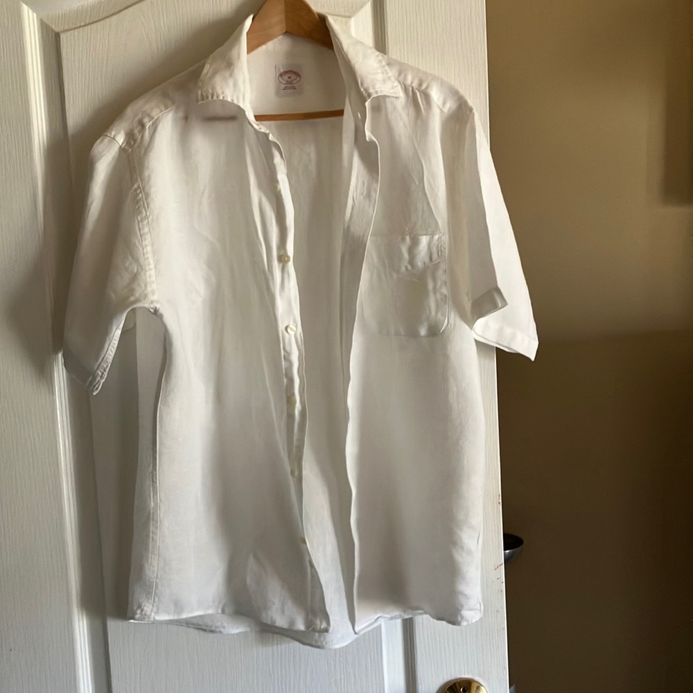 Mens brooks brothers short sleeve shirt